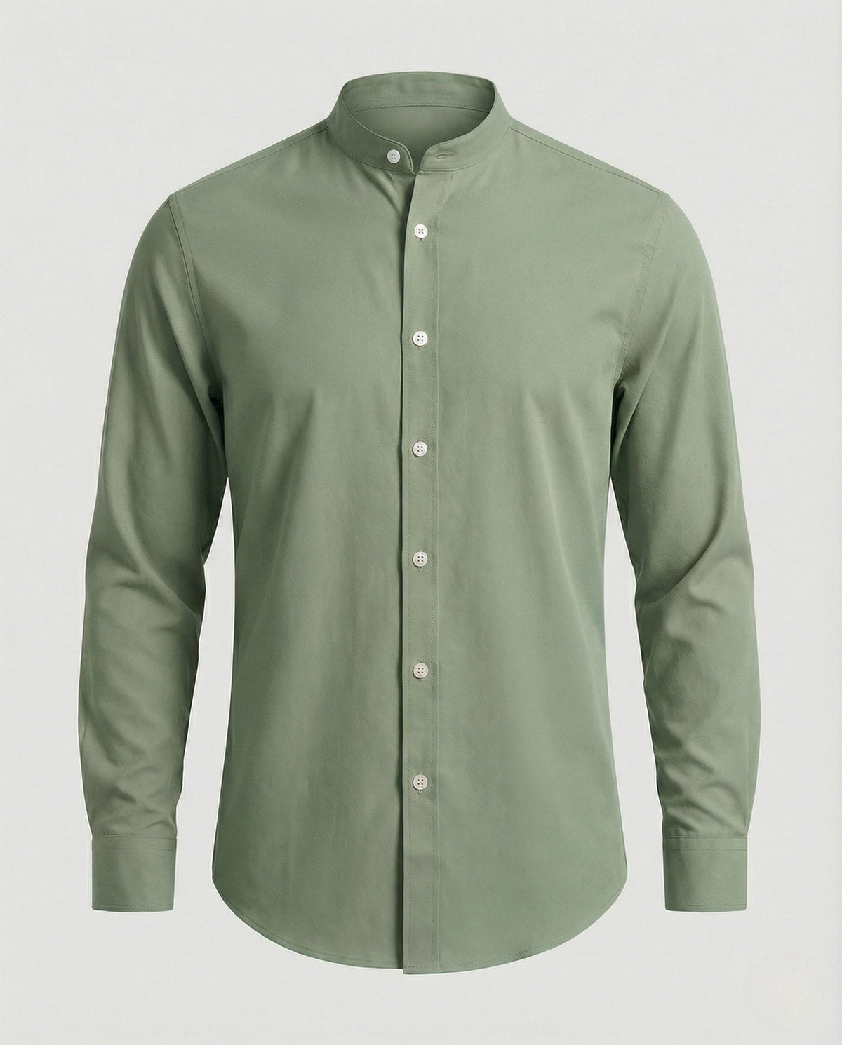Men's Slim Fit Stand-Up Collar Shirt