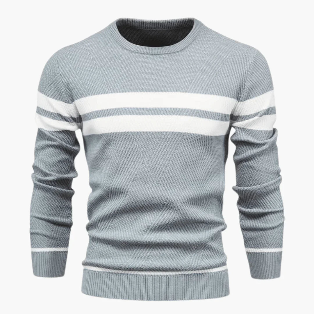 Men's Striped Sweater - Warm, Comfortable & Stylish for Winter