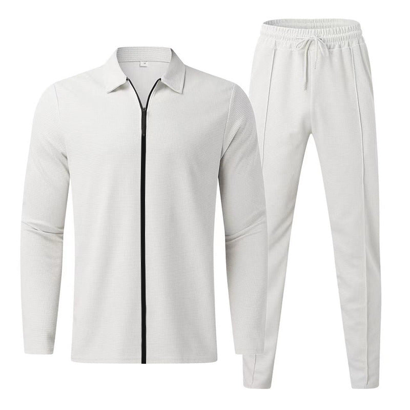 Men's Tracksuit with Modern Zipper and Elastic Waistband Niropi
