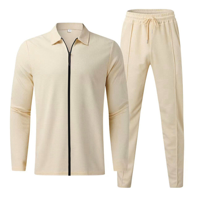 Men's Tracksuit with Modern Zipper and Elastic Waistband Niropi