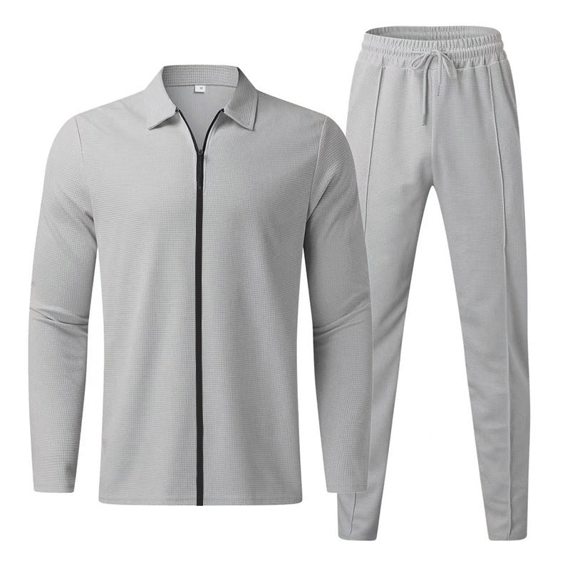 Men's Tracksuit with Modern Zipper and Elastic Waistband Niropi