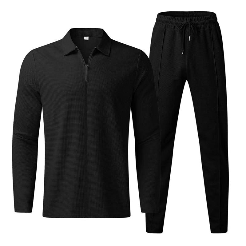 Men's Tracksuit with Modern Zipper and Elastic Waistband Niropi