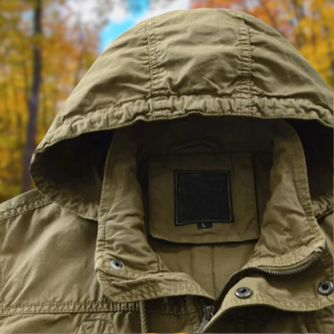 Men's Urban Utility Hooded Jacket in Durable Fabric