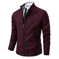 Men's Warm Fleece Cardigan with Zip Closure