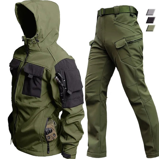 Men's Waterproof Outdoor Set with Jacket and Trousers