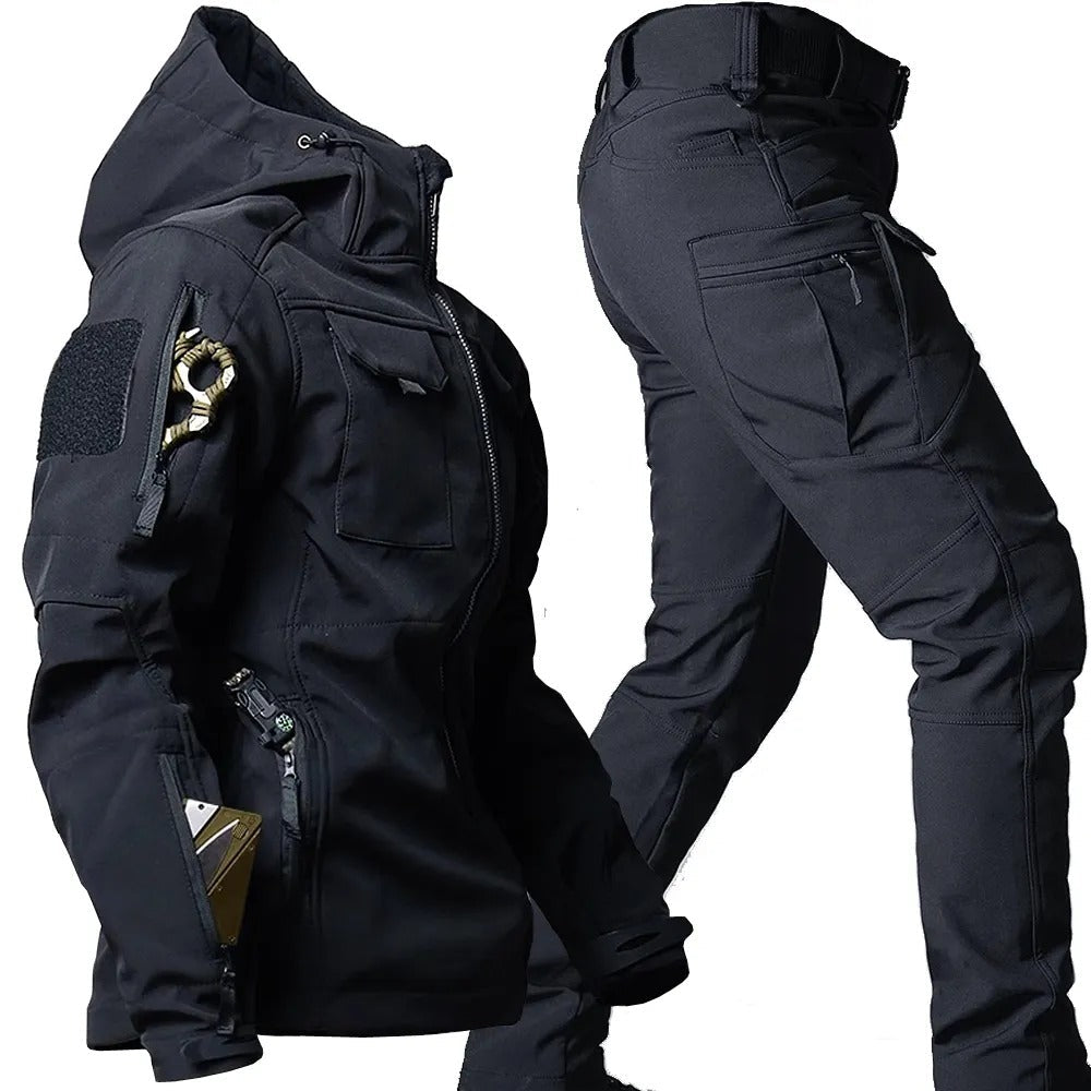 Men's Waterproof Outdoor Set with Jacket and Trousers