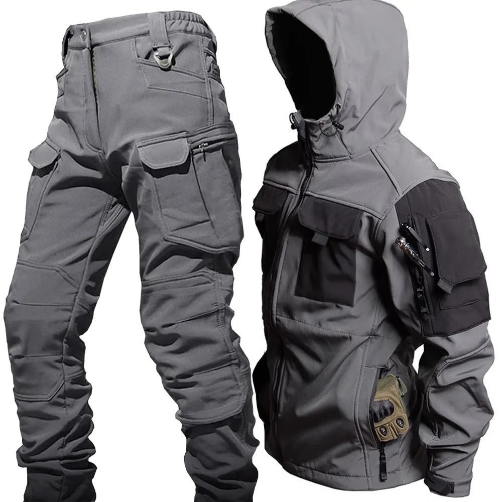 Men's Waterproof Outdoor Set with Jacket and Trousers