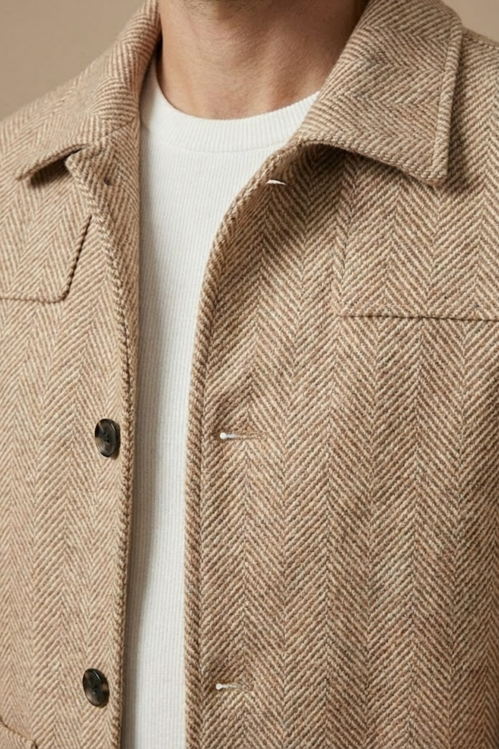 Image of Men's Button-Down Herringbone Jacket