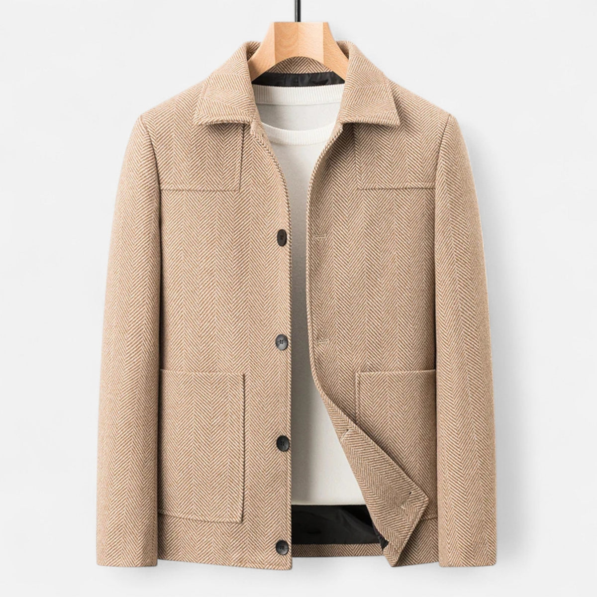 Image of Men's Button-Down Herringbone Jacket