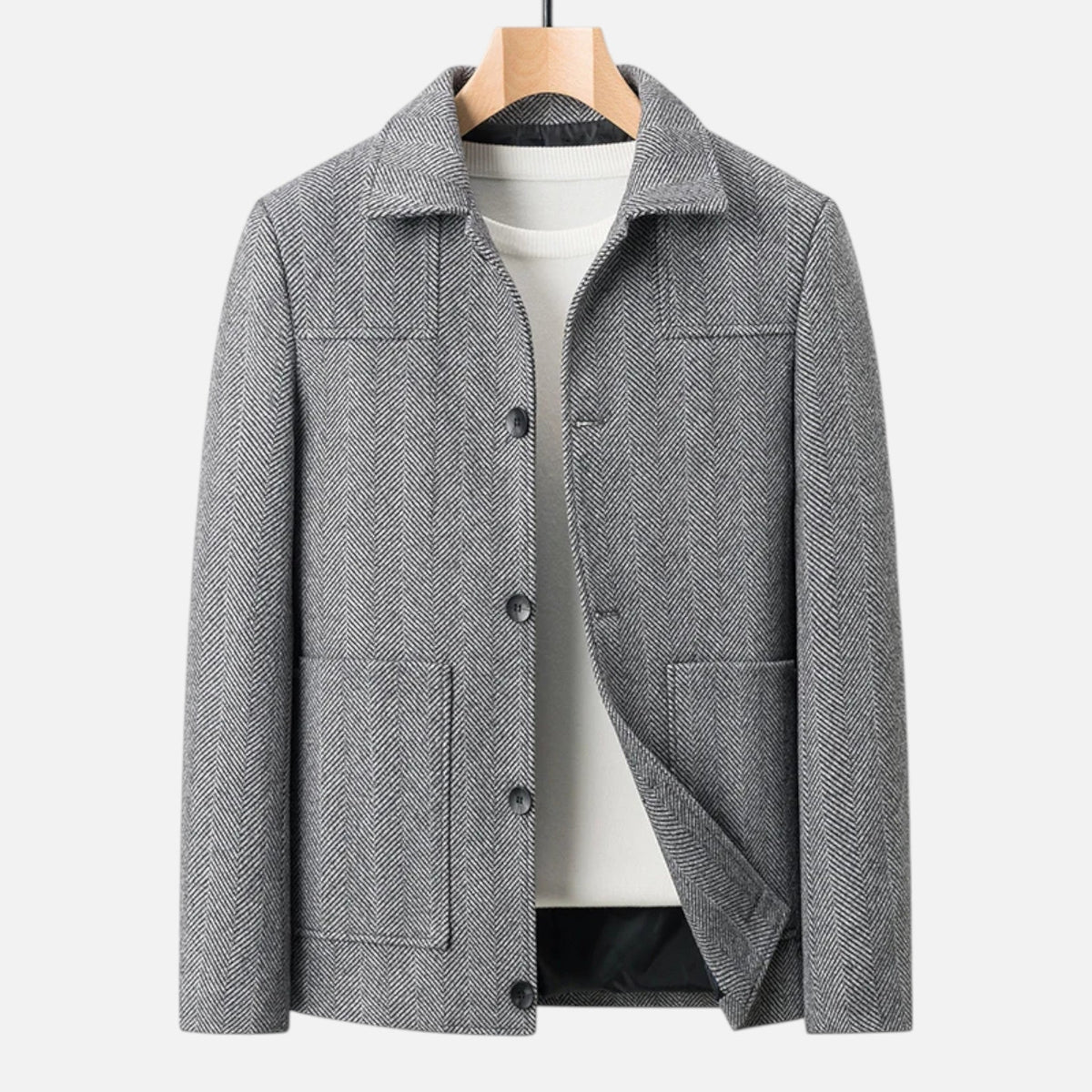 Image of Men's Button-Down Herringbone Jacket