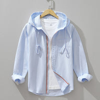 Men's Button-Down Hooded Shirt