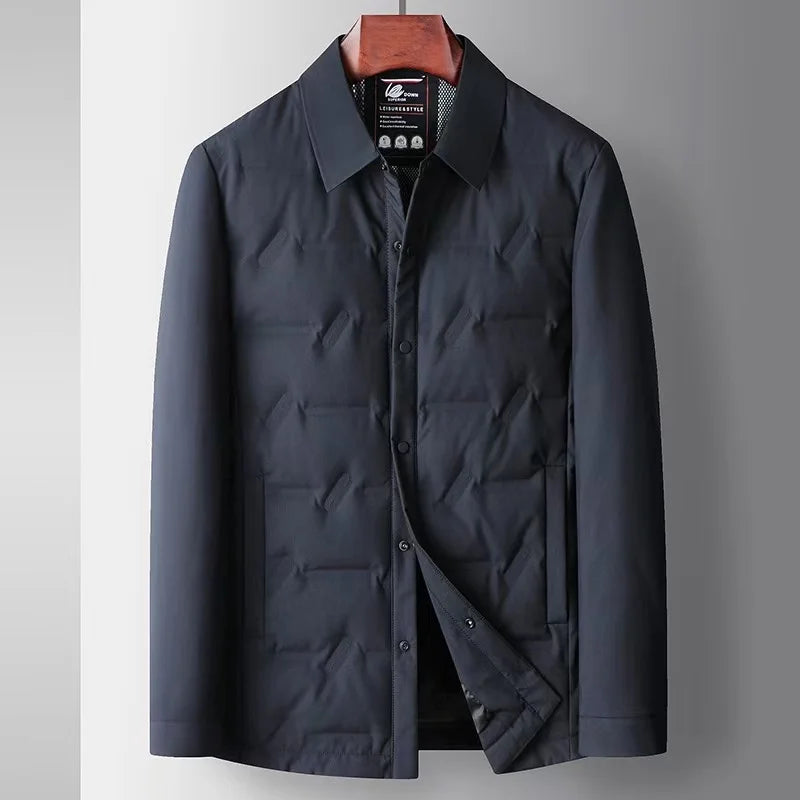 Image of Men's Button-Down Padded Collar Jacket