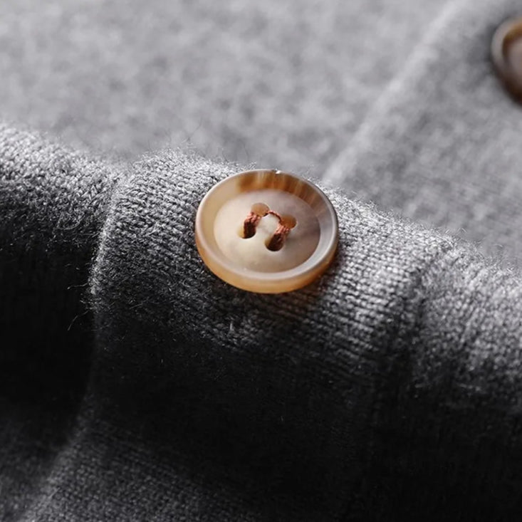 Image of Men's Button-Down Ribbed Knit Sweater