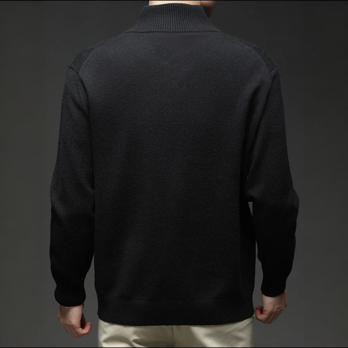 Image of Men's Button-Down Ribbed Knit Sweater