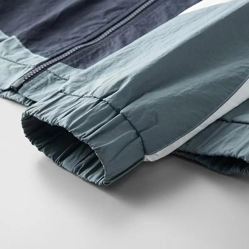 Image of Men's Color Block Hooded Jacket