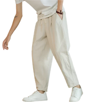 Men's Cropped Drawstring Loose Fit Pants
