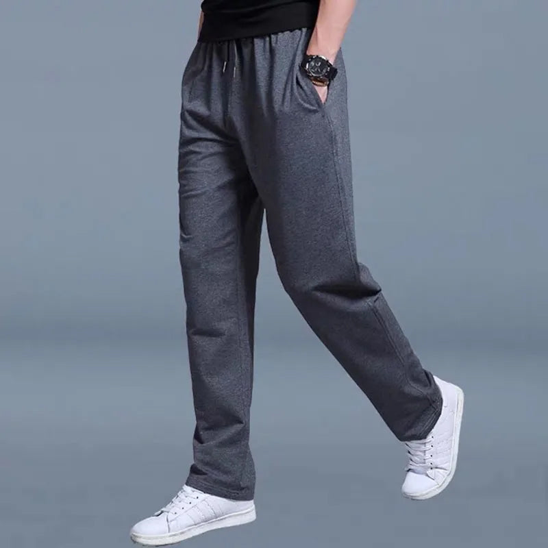Image of Men's Drawstring Straight Leg Casual Pants