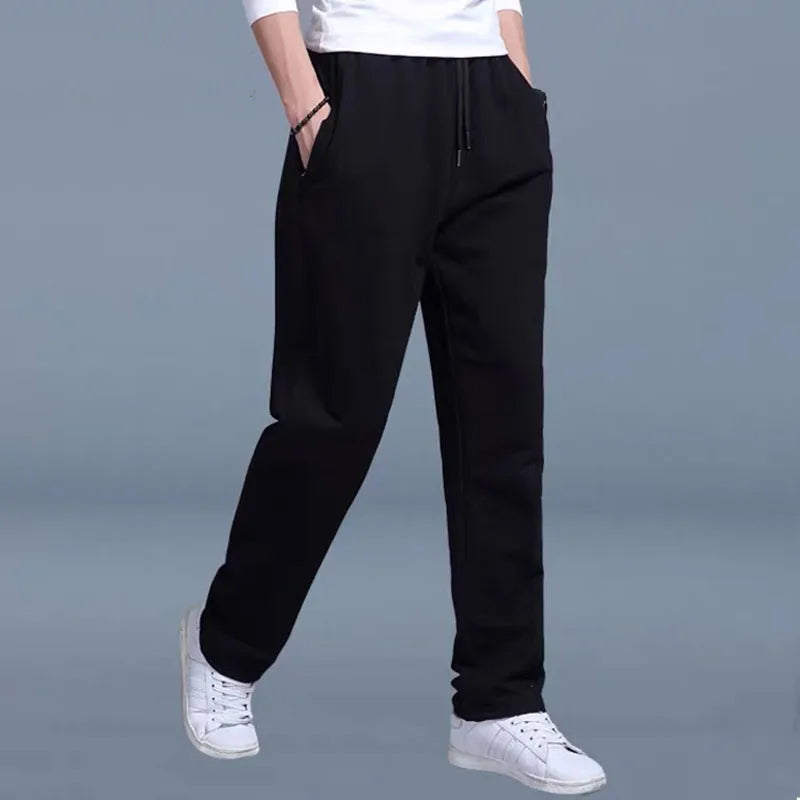 Image of Men's Drawstring Straight Leg Casual Pants