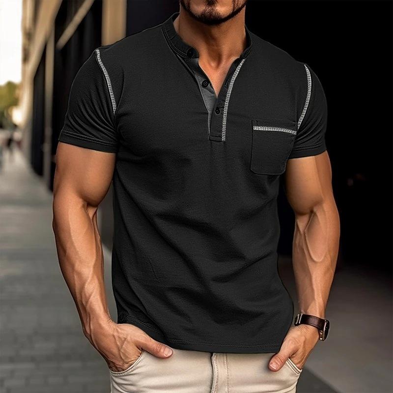 Image of Men's Henley Casual T-Shirt