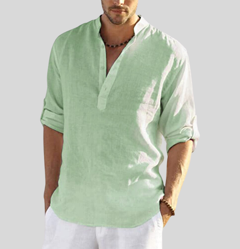 Image of Men's Henley Long Sleeve Shirt