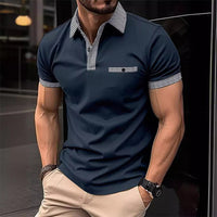 Men's Houndstooth Trim Polo Shirt