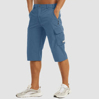 Men's Multi-Pocket Cargo Capri Shorts