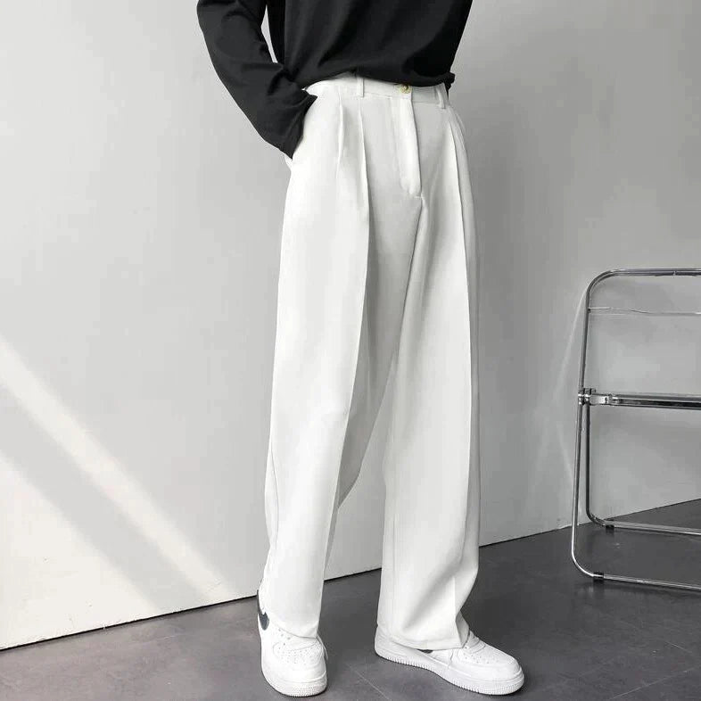 Image of Men's Pleated Wide Leg Dress Pants