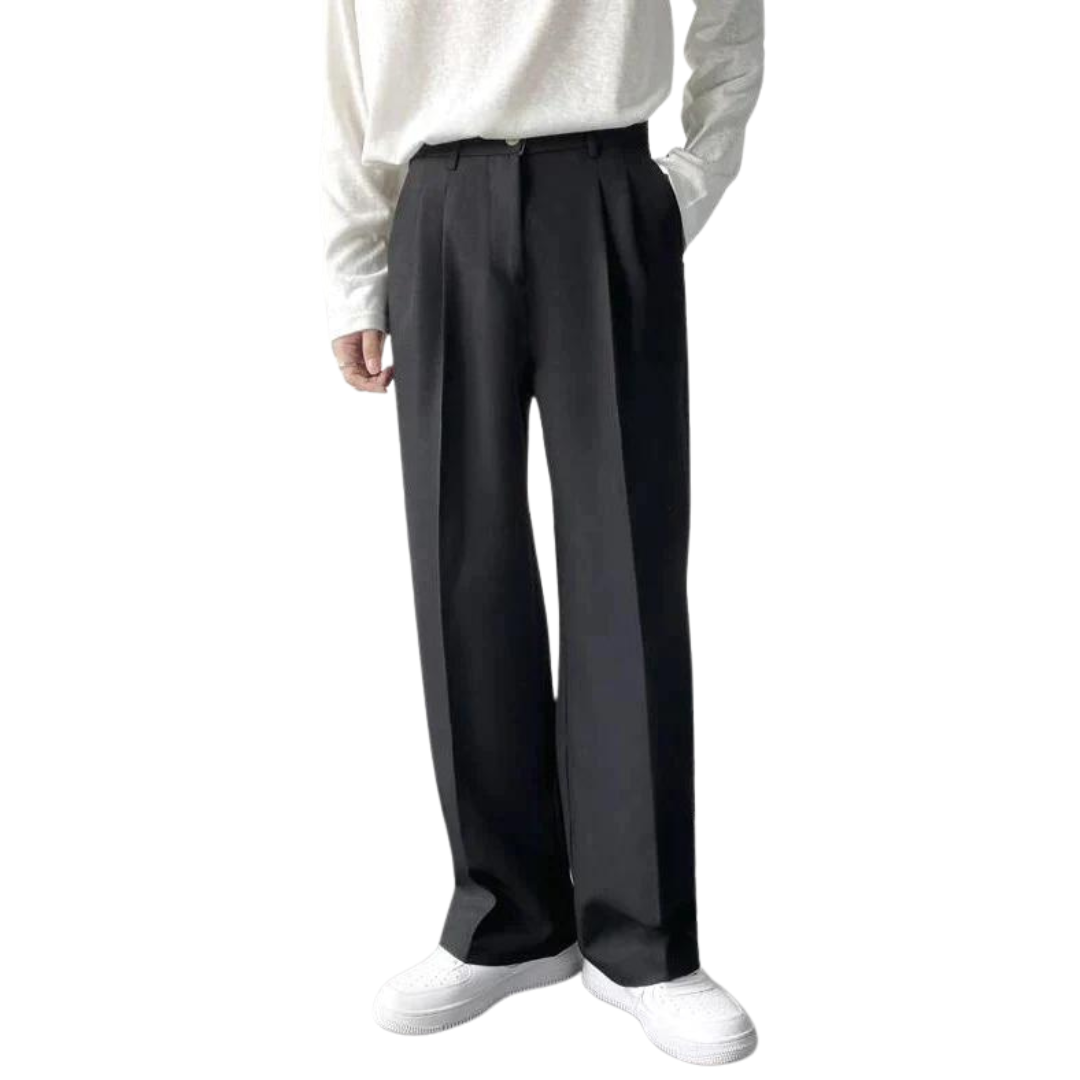 Image of Men's Pleated Wide Leg Dress Pants