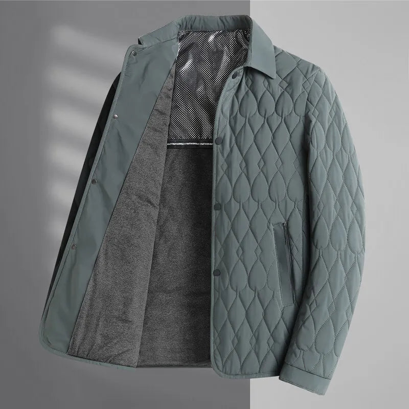 Image of Men's Quilted Button-Down Jacket
