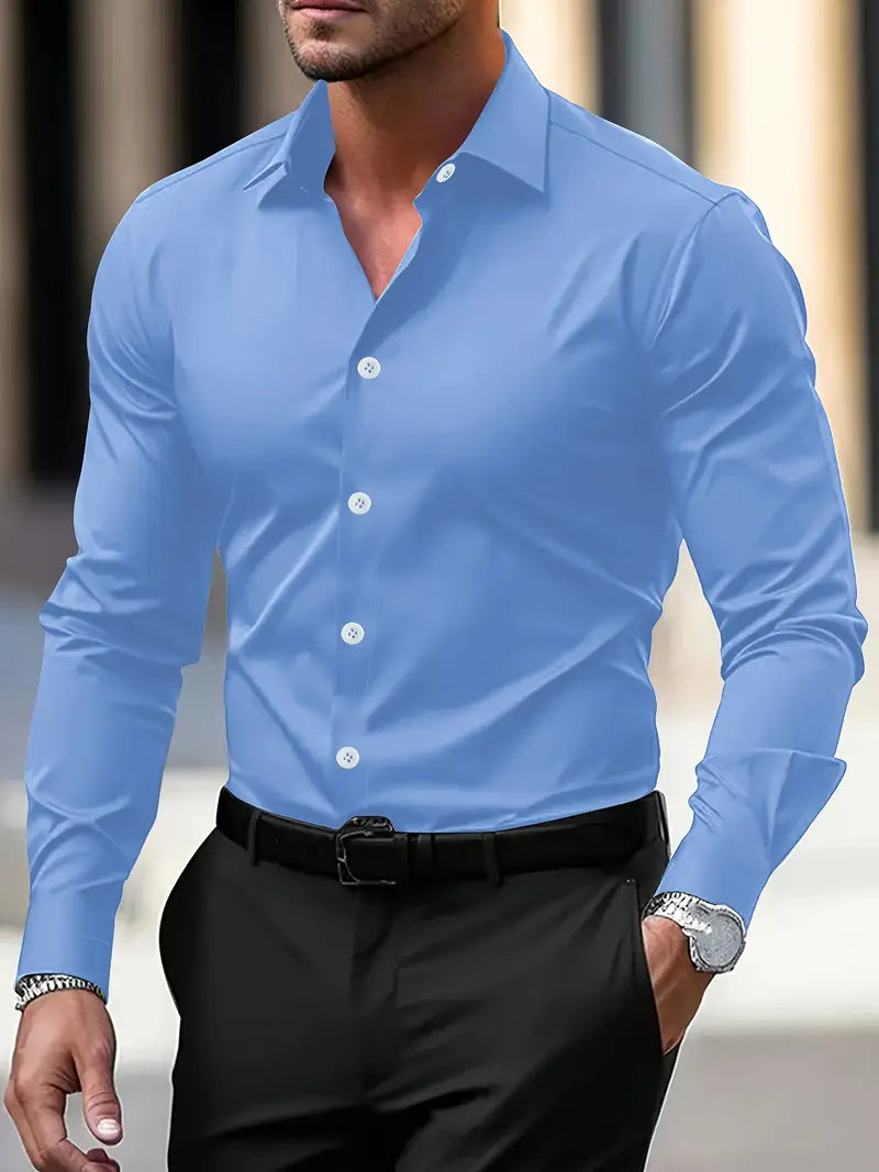 Image of Men's Slim-Fit Dress Shirt