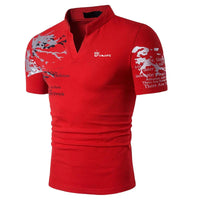 Men's Slim-Fit Printed Polo Shirt