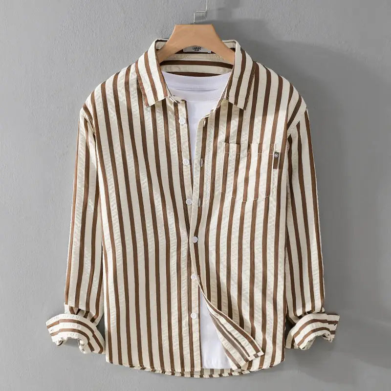 Image of Men's Striped Long Sleeve Shirt