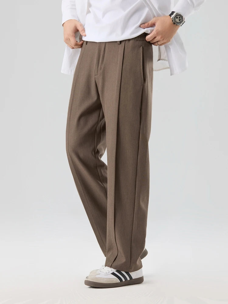 Image of Men's Wide Leg Pleated Pants