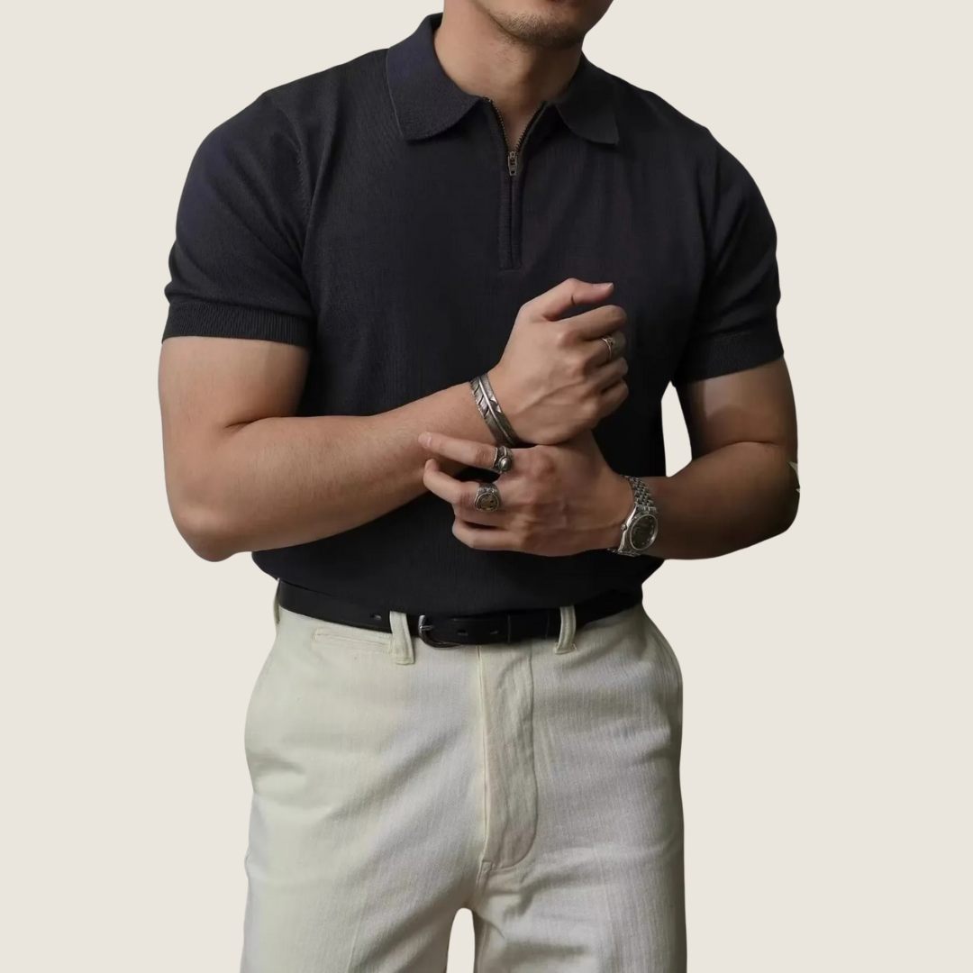 Image of Men's Zip Regular Fit Polo