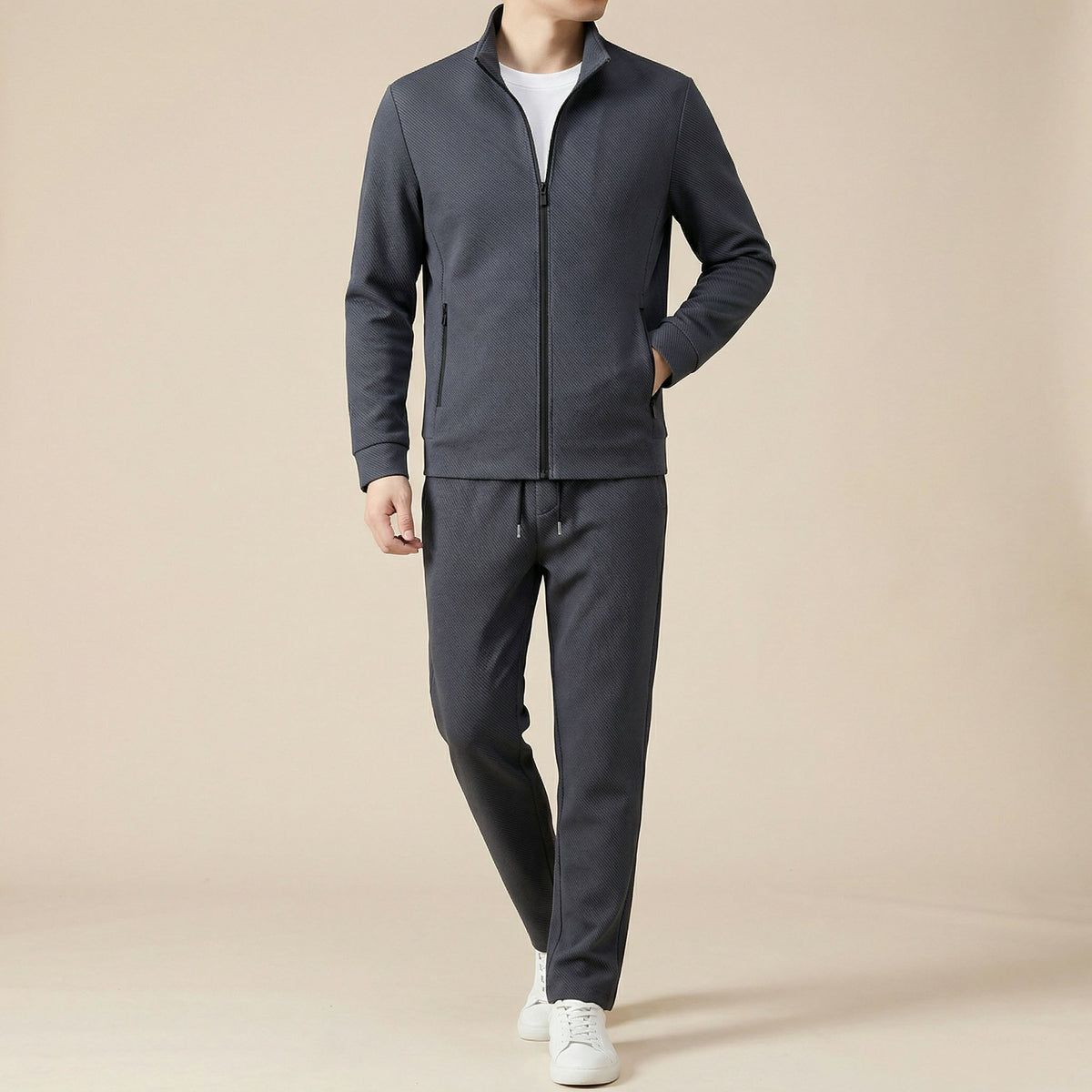 Image of Men's Zip Up Tracksuit Set