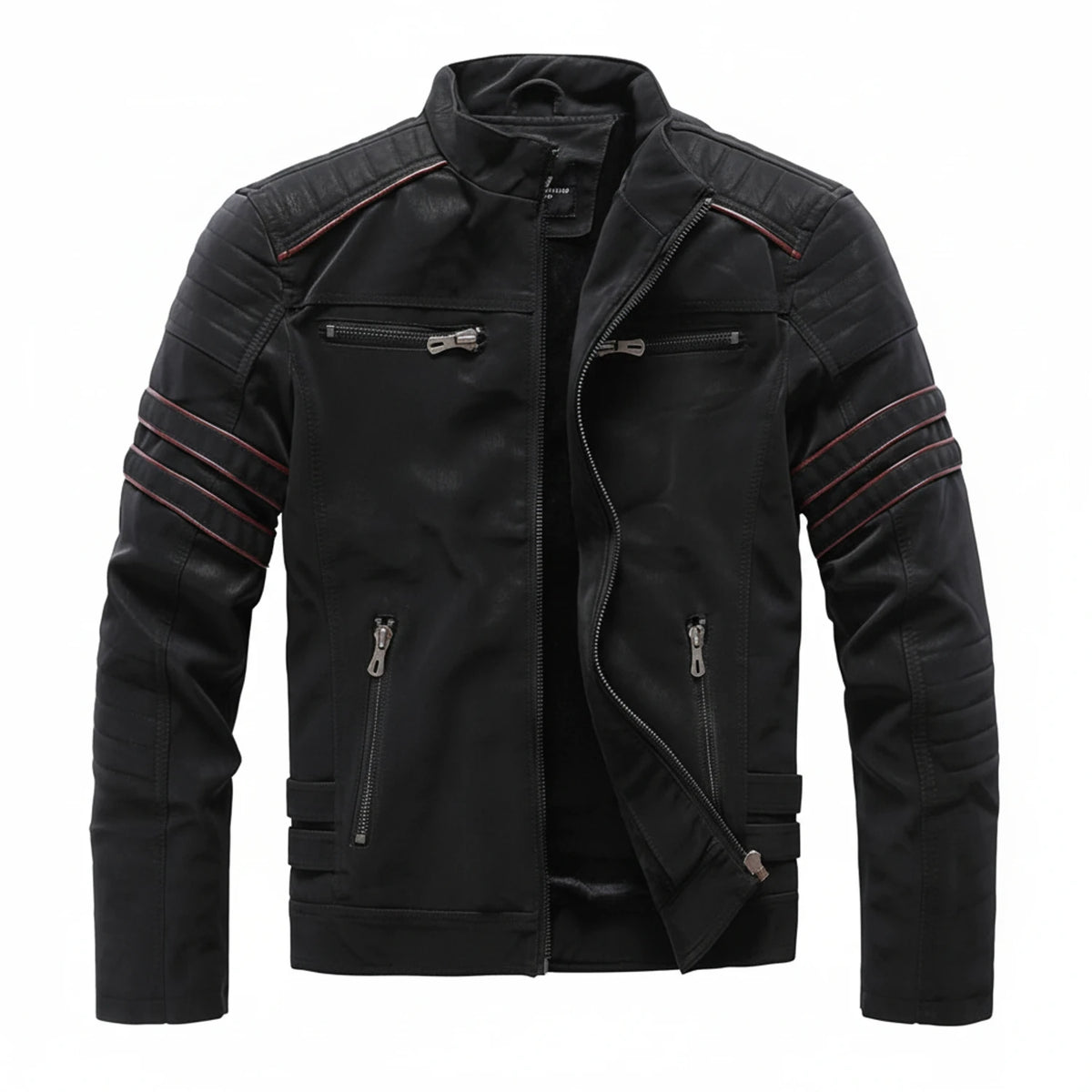 Men's Warm Stand Collar Biker Jacket