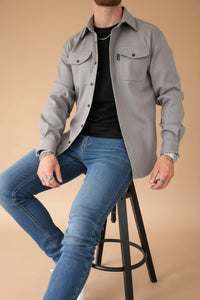 Men's Button-Down Collared Jacket
