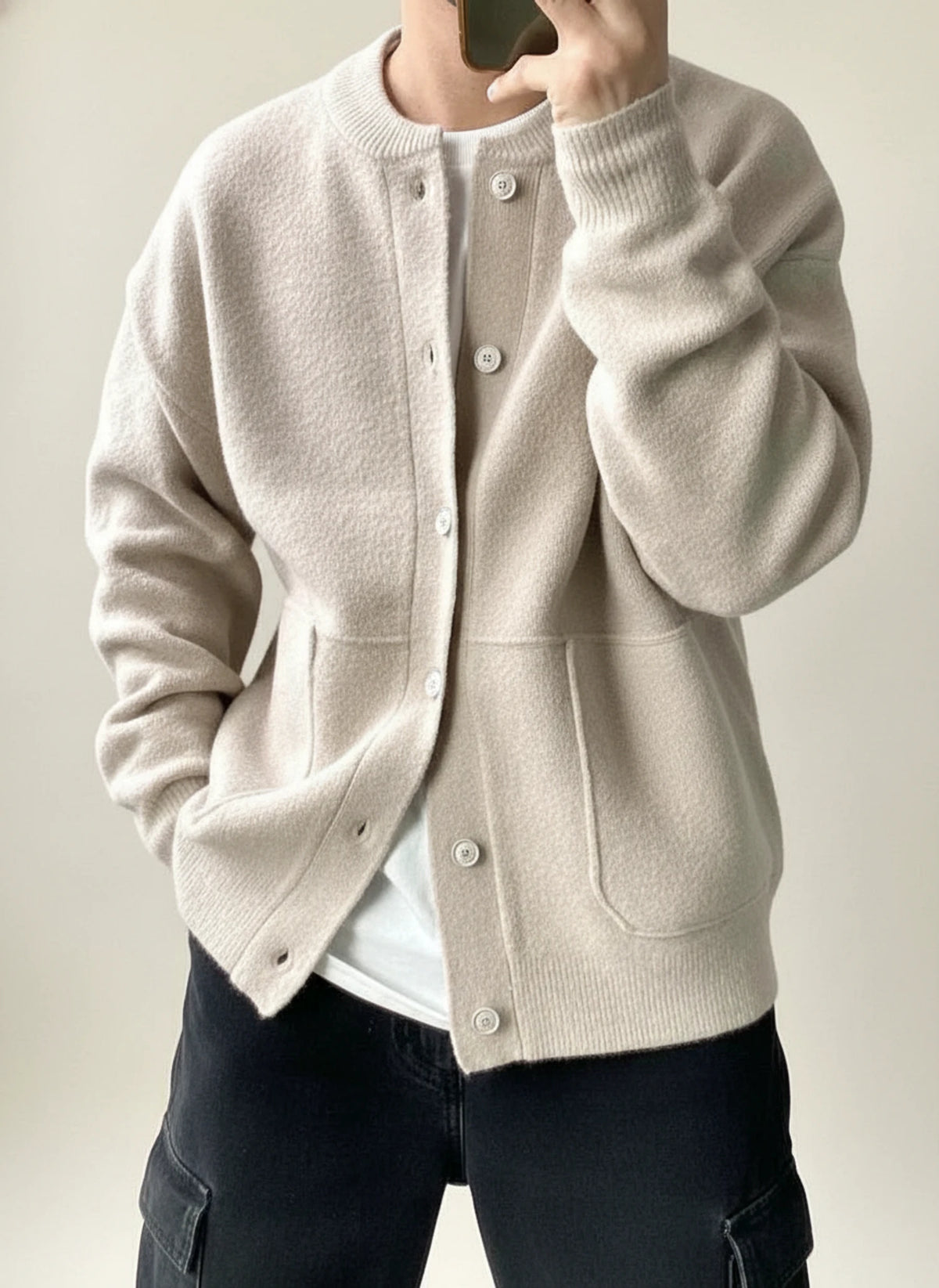 Men's Button-Down Cardigan Jacket