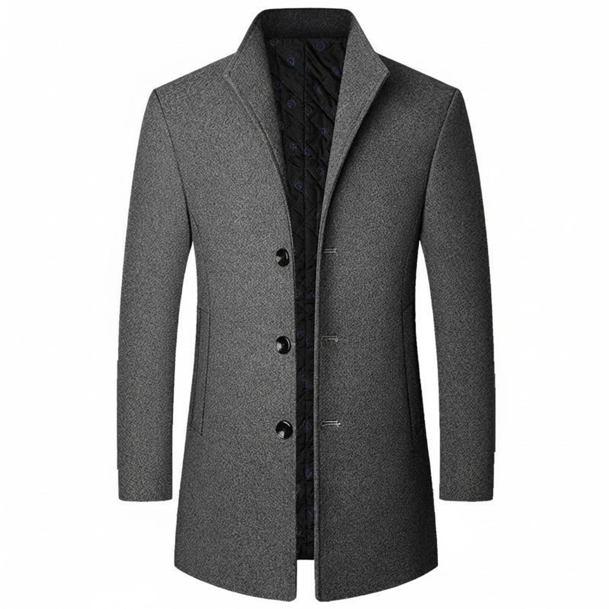 Men's Classic Three Button Formal Overcoat