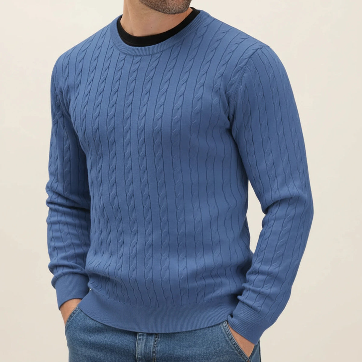 Men's Casual Cable Knit Sweater