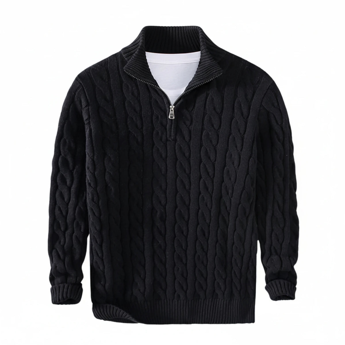 Men's Half-Zip Knit Sweater