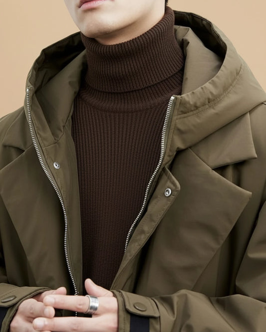 Men's Waterproof Hooded Overcoat