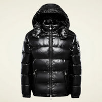 Men's Glossy Hooded Puffer Jacket
