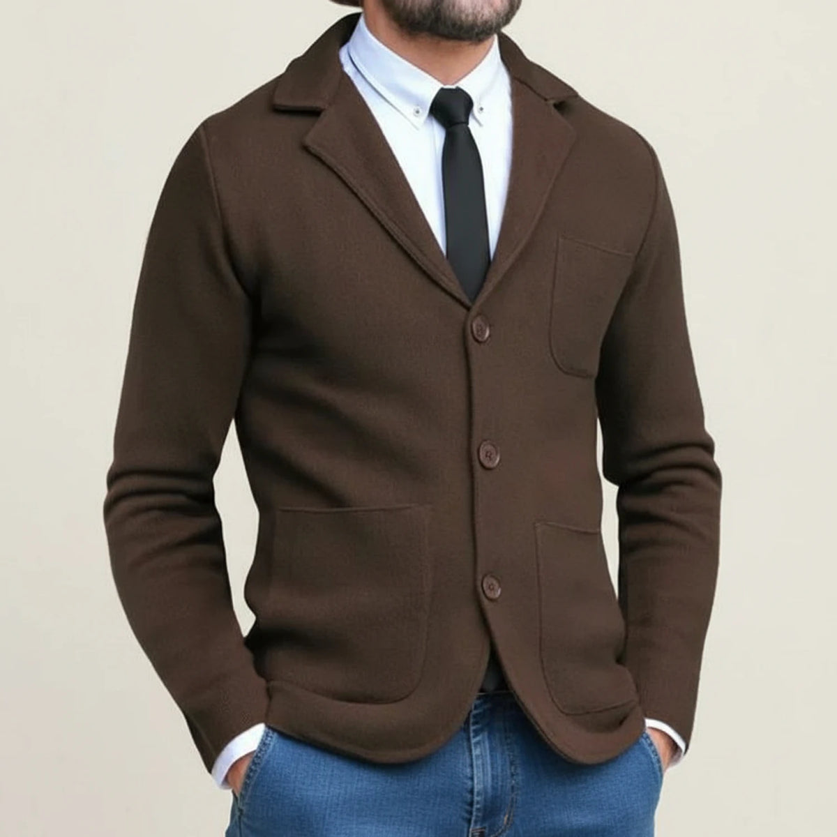 Men's Three-Button Blazer Jacket