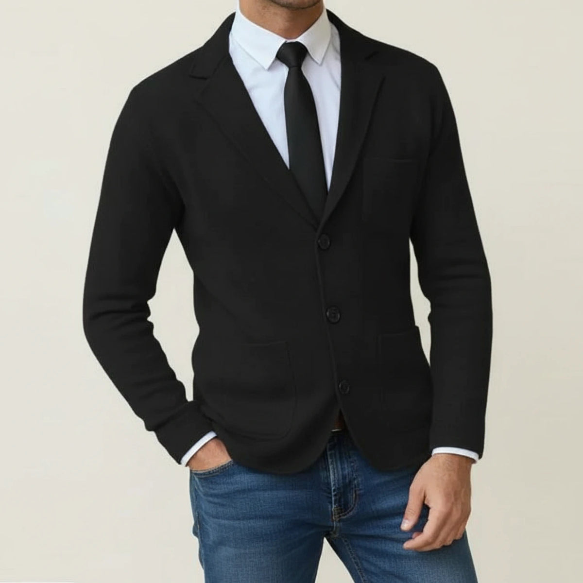 Men's Notch Lapel Blazer Jacket