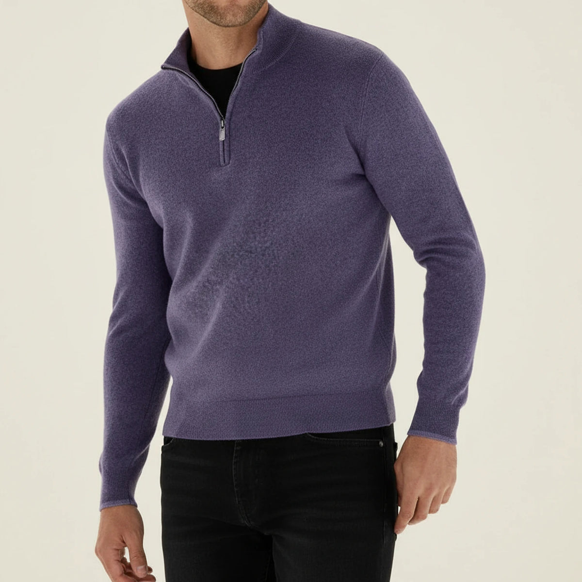 Men's Casual Quarter-Zip Sweater