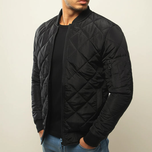 Men's Classic Quilted Bomber Jacket
