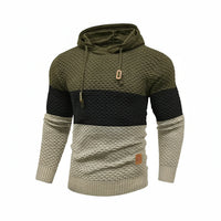 Men's Block Stripe Knit Hoodie