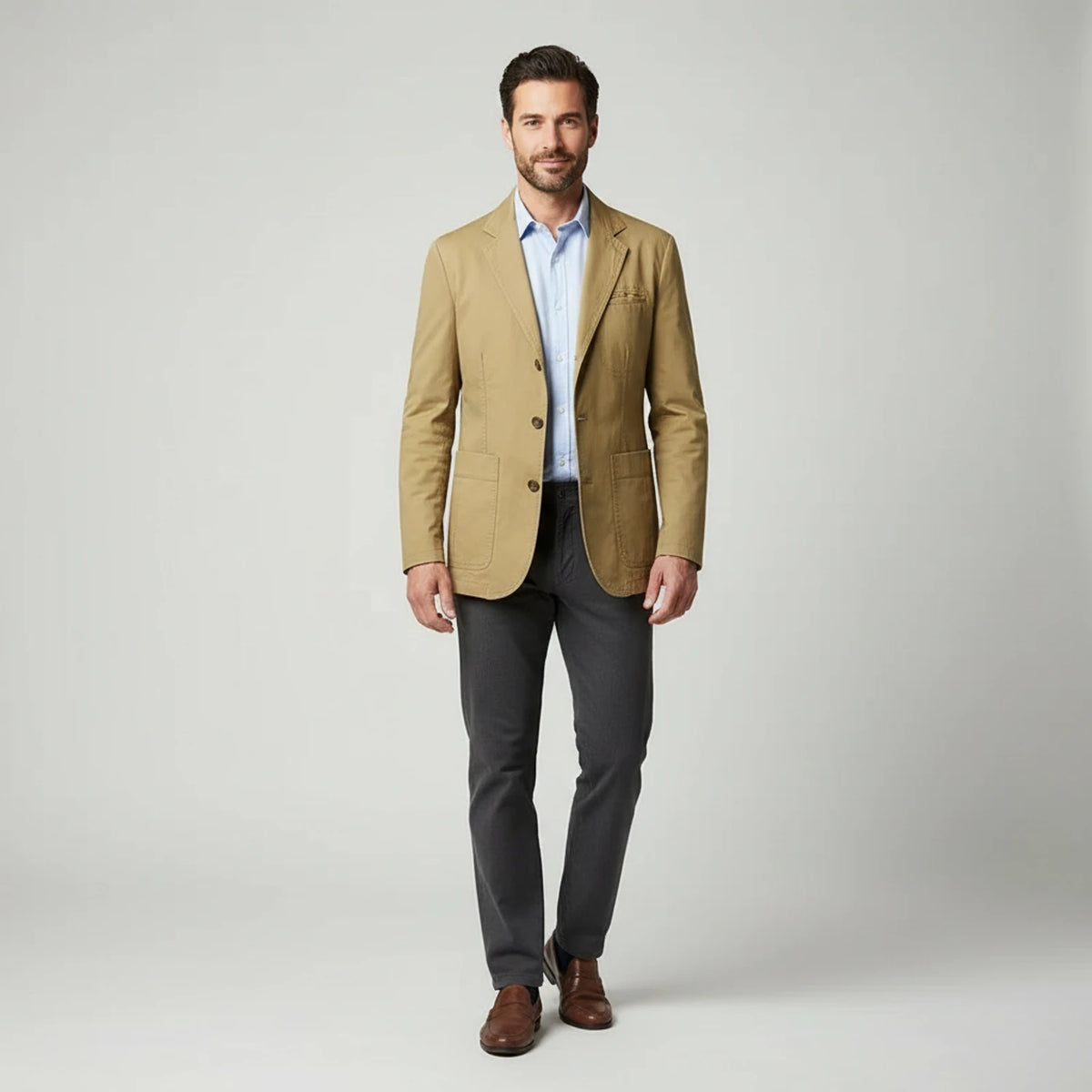 Men's Three-Button Casual Blazer