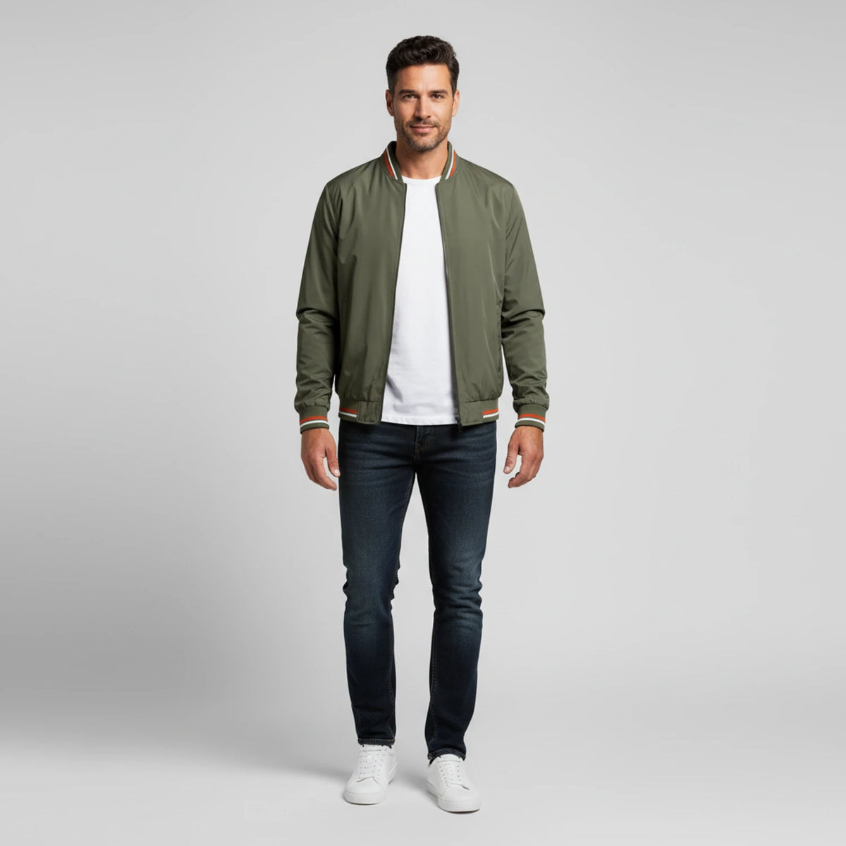 Men's Zip-Up Bomber Jacket image